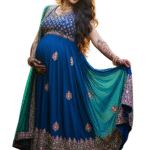 Blue maternity dess